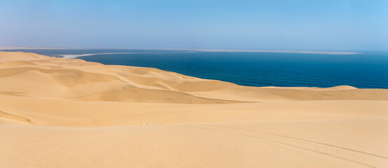 velvety waves of dunes at Sandwich Harbour, Namibia