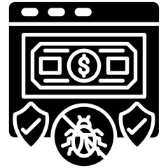 Antivirus icon vector image. Can be used for Online Money Services.
