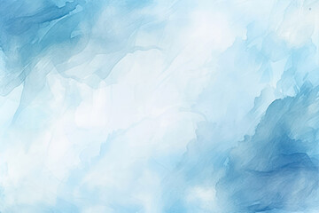 Abstract blue watercolor background for your design. Digital art painting.