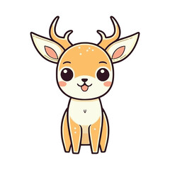 Cute Deer wild animal vector EPS