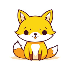 Cute Fox wild animal vector EPS