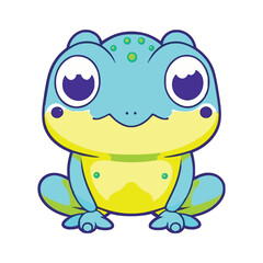 Cute Frog wild animal vector EPS