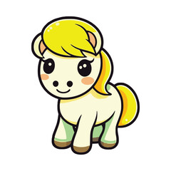 Cute Horse wild animal vector EPS