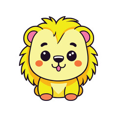 Cute Lion wild animal vector EPS