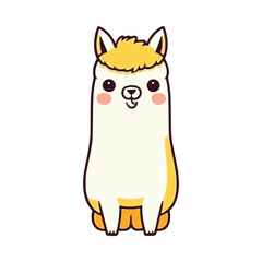 Cute Llama wild animal vector EPS