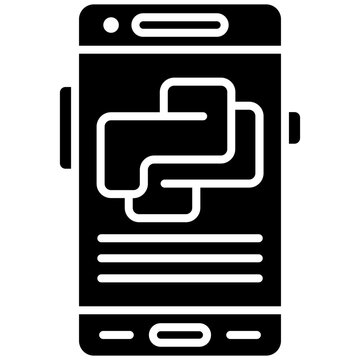 Python icon vector image. Can be used for Mobile App Development.