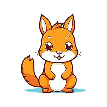 Cute Squirrel wild animal vector EPS