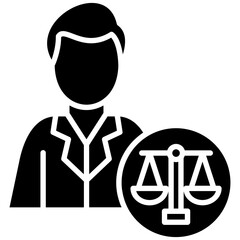 Attorney icon vector image. Can be used for Fintech.