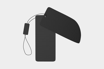 Textured Hanging Tag Mockup Isolated On White Background. 3d illustration