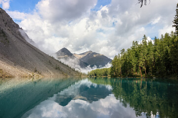 Fototapeta premium Turquoise Lake with mountain views