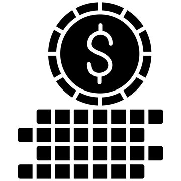 Coins icon vector image. Can be used for Startup.