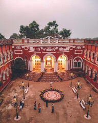 Evening ambience at a palace in Sankpur, West Bengal, India in January 2023....