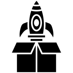 Launch Product icon vector image. Can be used for Startup.