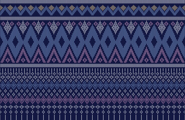 Thai pattern for texture, fabric, clothing, wrapping. Background design with zigzag line stripe seamless pattern. Lai Thai element pattern.