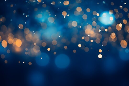 Bokeh background with blue bokeh lights