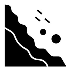 Snow Avalanche icon vector image. Can be used for Natural Disaster.