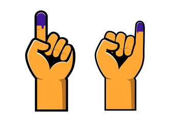 Indonesia Election Day concept.  (translation text kpu, pilpres, serentak PEMILU = election). 3D Render