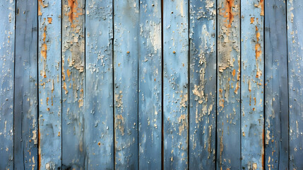 A large blue dragged wooden plank background. Vertical wooden boards. High quality