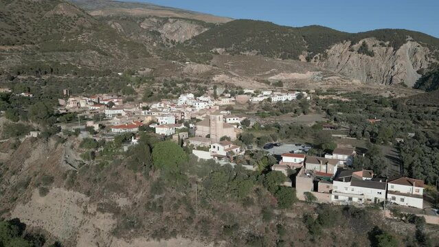 Drone footage of the town of Acequias, Granada