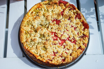 Erdbeerkuchen Erdbeeren Kuchen mit Streusel 
