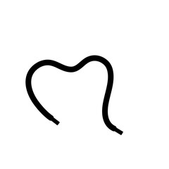 Vector Shoelace Silhouette