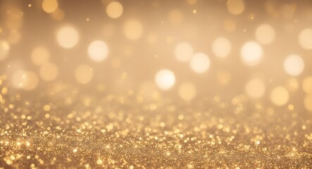 Abstract gold bokeh light background. Christmas and New Year concept.