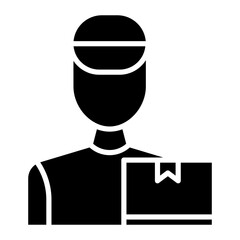 Delivery Person icon vector image. Can be used for Humans.