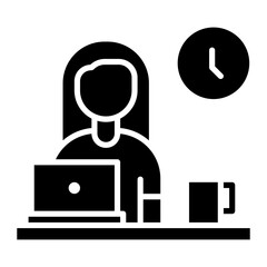 Working Woman icon vector image. Can be used for Women.