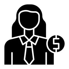 Salesperson icon vector image. Can be used for Women.