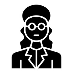 Professor icon vector image. Can be used for Women.