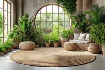 a room with serene peaceful ambiance and plants decorated ideas style inspiration