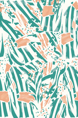 Watercolor textured colorful tie seamless pattern and horizontal brush design background