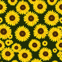 pattern with sunflowers.