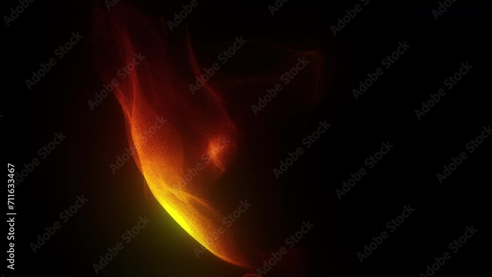 Poster waving gold particles. computer generated 3d render