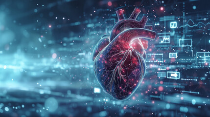 Digital Holographic Projection of Human Heart