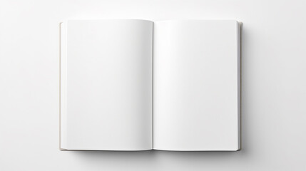 A notebook with white pages top view - obrazy, fototapety, plakaty