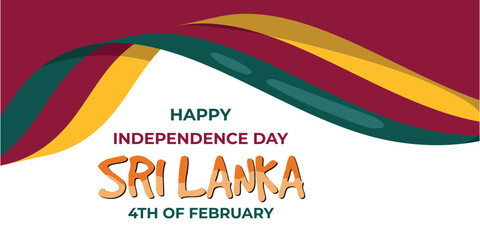 Sri Lanka Independence Day Abstract Background with Waving Flag. 4th of February National day of sri lanka wallpaper