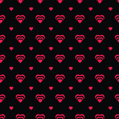 Free vector valentine heart  pattern design.