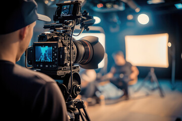 Cameraman Captures Celebrity Interview With Professional Camera During Behindthescenes Filming