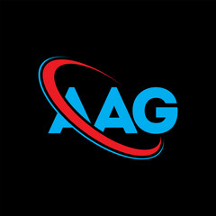 AAG logo. AAG letter. AAG letter logo design. Intitials AAG logo linked with circle and uppercase monogram logo. AAG typography for technology, business and real estate brand.