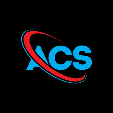 ACS logo. ACS letter. ACS letter logo design. Intitials ACS logo linked with circle and uppercase monogram logo. ACS typography for technology, business and real estate brand.