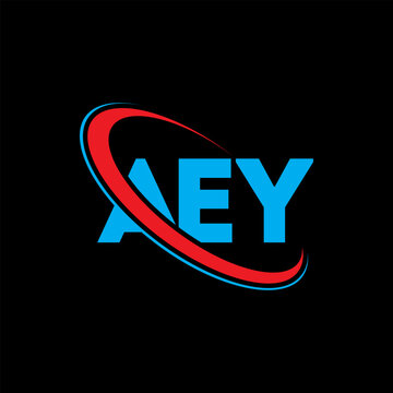 AEY logo. AEY letter. AEY letter logo design. Initials AEY logo linked with circle and uppercase monogram logo. AEY typography for technology, business and real estate brand.