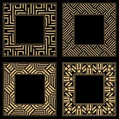 Obraz premium Set. Ornament. Venzel. Logo, template, labels and icons. Vector.