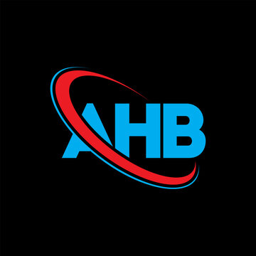 AHB logo. AHB letter. AHB letter logo design. Initials AHB logo linked with circle and uppercase monogram logo. AHB typography for technology, business and real estate brand.