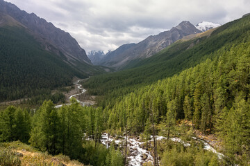 Maashay River Valley in the Altai Mountains