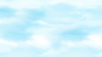 Naklejka na ściany i meble Background with clouds on blue sky. Vector background