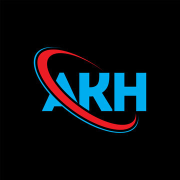 AKH logo. AKH letter. AKH letter logo design. Initials AKH logo linked with circle and uppercase monogram logo. AKH typography for technology, business and real estate brand.
