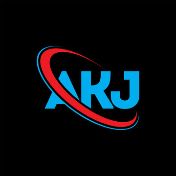 AKJ logo. AKJ letter. AKJ letter logo design. Initials AKJ logo linked with circle and uppercase monogram logo. AKJ typography for technology, business and real estate brand.