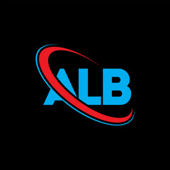 ALB logo. ALB letter. ALB letter logo design. Initials ALB logo linked with circle and uppercase monogram logo. ALB typography for technology, business and real estate brand.