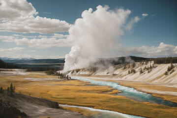 geyser in park national park